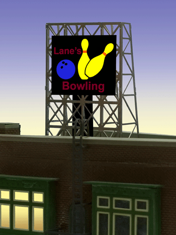 Bowling N/Z rooftop sign