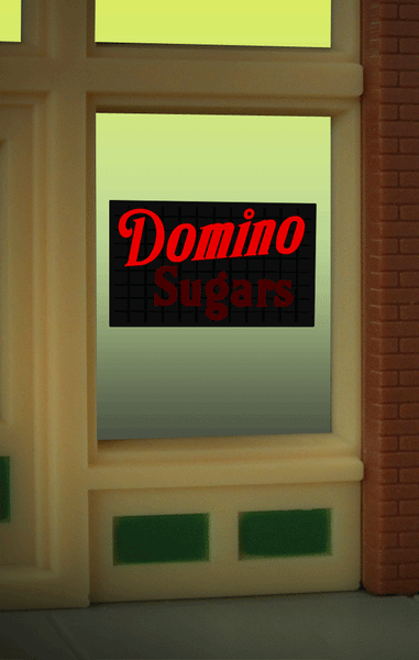 Domino Sugars Sign Size 2" W x 2.2" T Suitable for HO/O scales Price $17.95