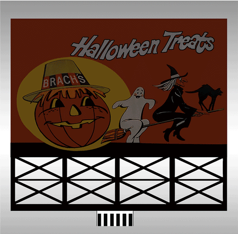 Micro Structures 888501 Brach's Halloween Treats Animated Billboard Lightworks USA Large for HO & O Scale