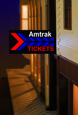Amtrak Station sign -  available in both left & right versions
