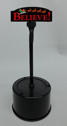 Believe Rotating Sign – Miller Engineering
