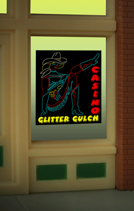 Glitter Gulch window sign