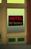 Hotel Window sign