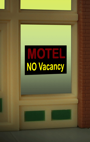 Motel Window Sign