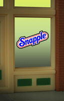 Snapple Window sign Size 2" W x 2.2" T Suitable for HO/O scales