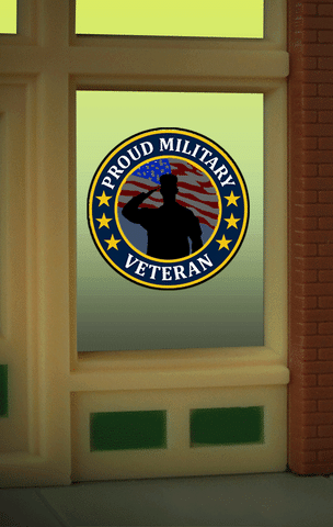 Veterans Window sign